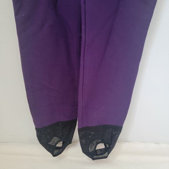 Obermeyer Snow‎ Suit Skiwear Purple Women Sz 10 Hayward Wool Blend Thick Stirrup - Picture 8 of 16